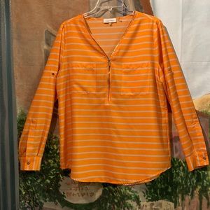 Calvin Klein long sleeve blouse with zipper